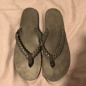 rainbow flip flops, never worn
